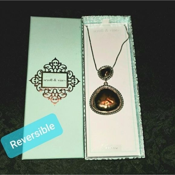 Scroll & Vine Reversible/Adjustable Necklace - Picture 1 of 5